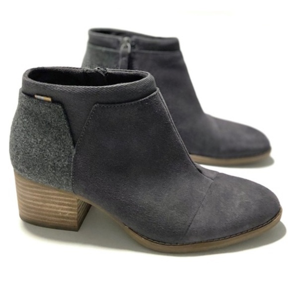 Toms grey suede ankle boots size 8 - Picture 12 of 12